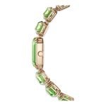 Reloj--Pulsera-de-talla-octogonal--Verde-Acabado-tono-oro-champan
