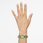 Reloj--Pulsera-de-talla-octogonal--Verde-Acabado-tono-oro-champan
