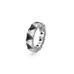 Anillo-de-coctel-Ortyx-Talla-triangular-Negro-Baño-de-rodio