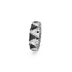 Anillo-de-coctel-Ortyx-Talla-triangular-Negro-Baño-de-rodio
