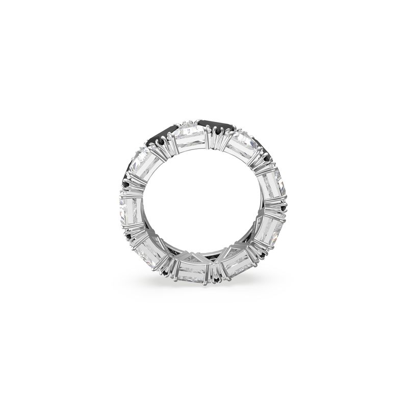Anillo-de-coctel-Ortyx-Talla-triangular-Negro-Baño-de-rodio