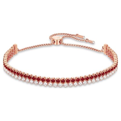 Pulsera Subtle, Roja, Baño tono oro rosa