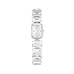 Reloj--Pulsera-de-talla-octogonal--Blanco-Acero-inoxidable
