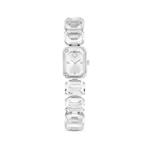 Reloj , Pulsera de talla octogonal , Blanco, Acero inoxidable