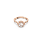 Anillo-de-coctel-Constella-Talla-redonda-Pave-Blanco-Baño-tono-oro-rosa