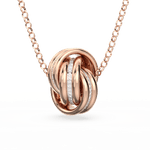 Colgante-Further-Circulos-entrelazados-Mediano-Blanco-Baño-tono-oro-rosa