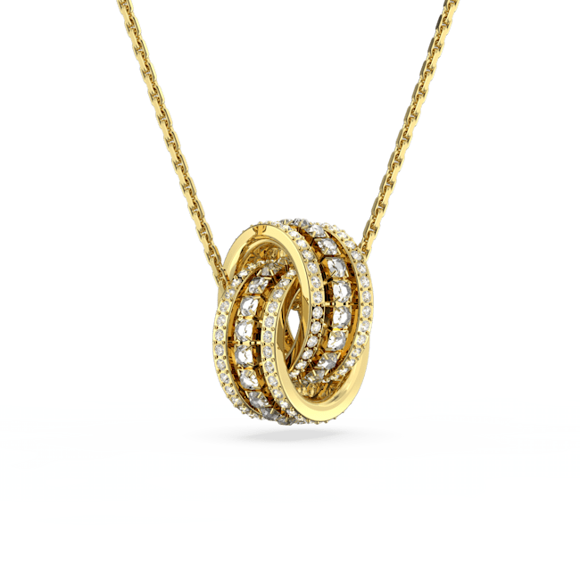 Collar-Further-Circulos-entrelazados-Blanco-Baño-tono-oro