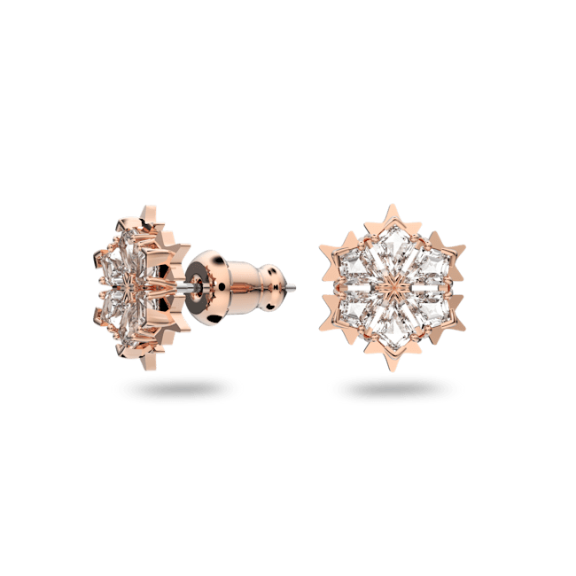 Pendientes-de-boton-Magic-Blancos-Baño-tono-oro-rosa