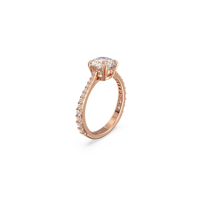 Anillo-de-coctel-Constella-Talla-princesa-Pave-Blanco-Baño-tono-oro-rosa