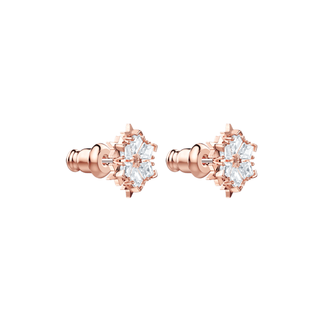 Pendientes-de-boton-Magic-Blancos-Baño-tono-oro-rosa