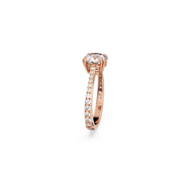 Anillo-de-coctel-Constella-Talla-princesa-Pave-Blanco-Baño-tono-oro-rosa