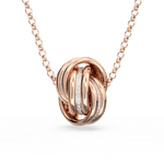Colgante-Further-Circulos-entrelazados-Mediano-Blanco-Baño-tono-oro-rosa