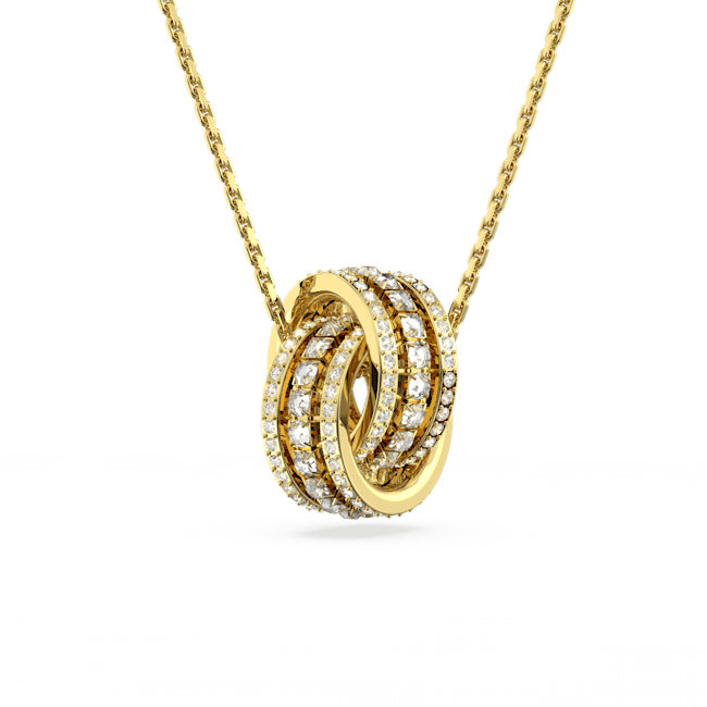 Collar-Further-Circulos-entrelazados-Blanco-Baño-tono-oro