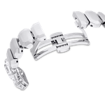 Reloj--Pulsera-de-talla-octogonal--Blanco-Acero-inoxidable