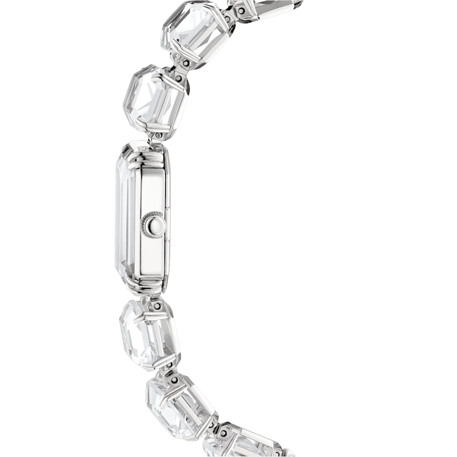 Reloj--Pulsera-de-talla-octogonal--Blanco-Acero-inoxidable