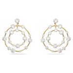 Pendientes-de-clip-Constella-Talla-redonda-Blancos-Baño-tono-oro