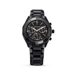 Reloj-Fabricado-en-Suiza-Brazalete-de-metal-Negro-Acabado-negro