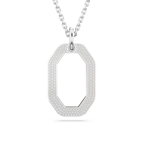 Colgante Dextera, Forma octagonal, Blanco, Baño de rodio