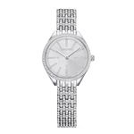 Reloj-Attract-Fabricado-en-Suiza-Recubierto-en-pave-Brazalete-de-metal-Tono-plateado-Acero-inoxidable