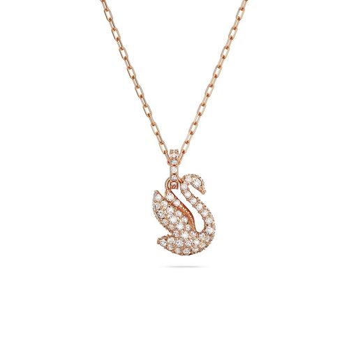 Colgante Swarovski Iconic Swan, Cisne, Pequeño, Blanco, Baño tono oro rosa