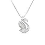 Colgante-Swarovski-Iconic-Swan-Cisne-Pequeño-Blanco-Baño-de-rodio
