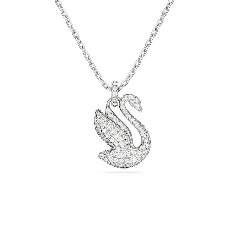 Colgante-Swarovski-Iconic-Swan-Cisne-Pequeño-Blanco-Baño-de-rodio