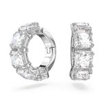 Pendientes-de-clip-Millenia-Talla-cuadrada-Blancos-Baño-de-rodio