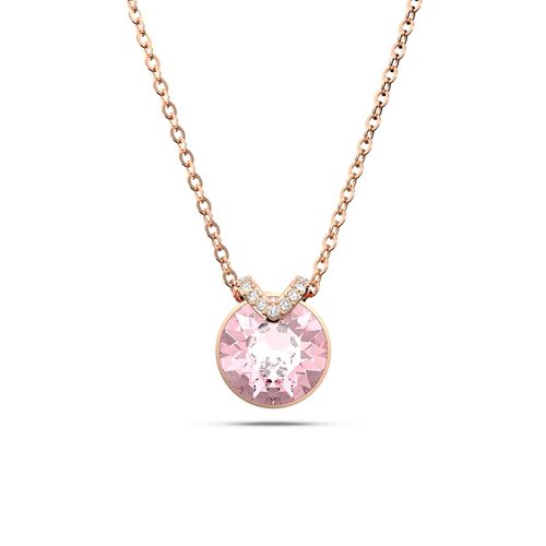 Colgante Bella V, Talla redonda, Rosa, Baño tono oro rosa
