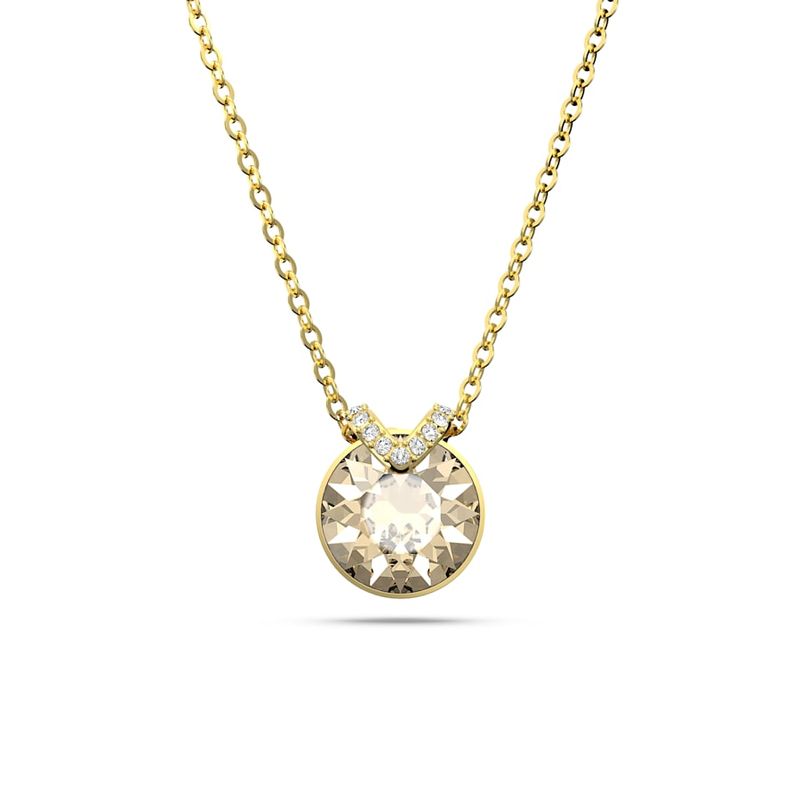 Colgante-Bella-V-Talla-redonda-Tono-dorado-Baño-tono-oro