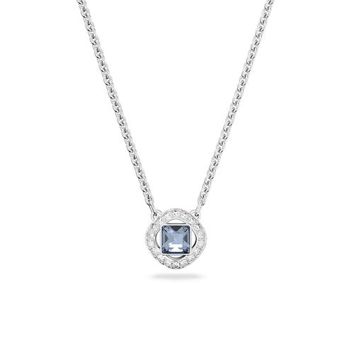 Collar Angelic, Talla cuadrada, Azul, Baño de rodio