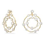 Pendientes-de-clip-Constella-Talla-redonda-Blancos-Baño-tono-oro