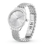 Reloj-Attract-Fabricado-en-Suiza-Recubierto-en-pave-Brazalete-de-metal-Tono-plateado-Acero-inoxidable