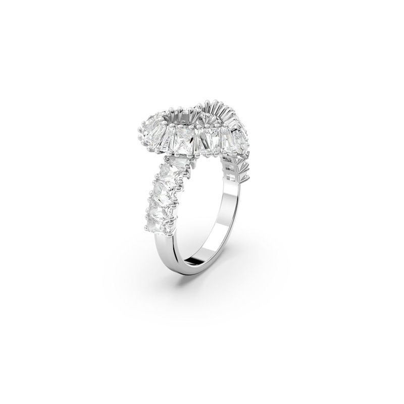 Anillo-de-coctel-Matrix-Tallas-mixtas-Corazon-Blanco-Baño-de-rodio