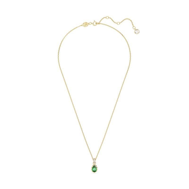 Colgante-Stilla-Talla-pera-Verde-Baño-tono-oro