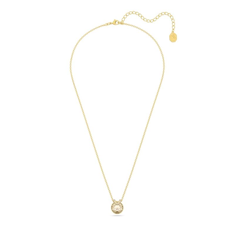 Colgante-Bella-V-Talla-redonda-Tono-dorado-Baño-tono-oro