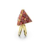 Anillo-de-coctel-Curiosa-Talla-triangular-Rojo-Baño-tono-oro