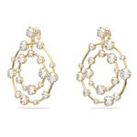 Pendientes-de-clip-Constella-Talla-redonda-Blancos-Baño-tono-oro