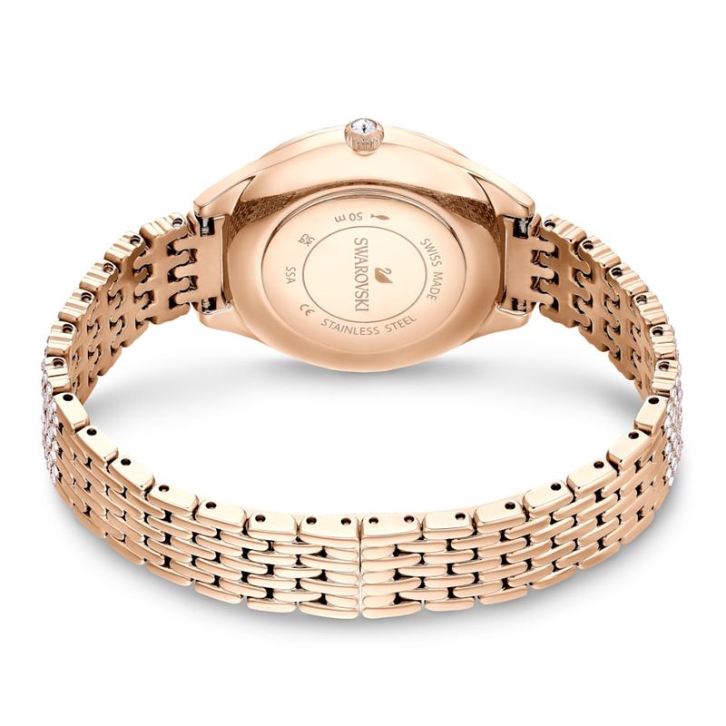 Reloj-Attract-Fabricado-en-Suiza-Recubierto-en-pave-Brazalete-de-metal-Tono-oro-rosa-Acabado-tono-oro-rosa