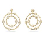 Pendientes-de-clip-Constella-Talla-redonda-Blancos-Baño-tono-oro