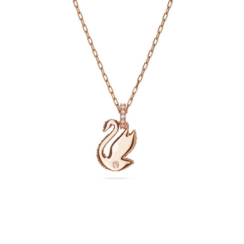 Colgante-Swarovski-Iconic-Swan-Cisne-Pequeño-Blanco-Baño-tono-oro-rosa