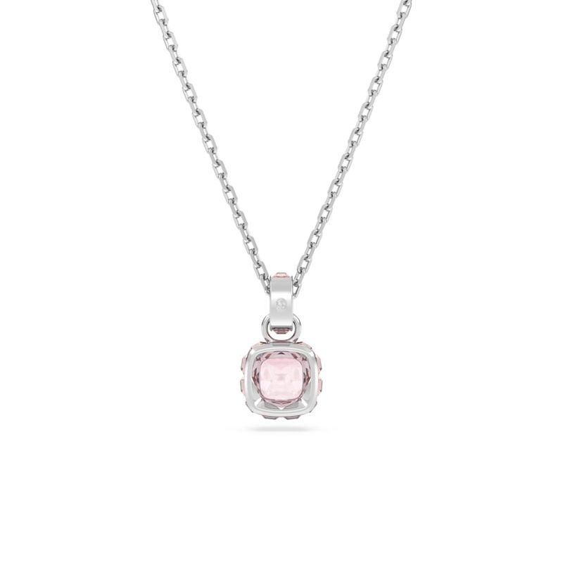 Colgante-Birthstone-Talla-cuadrada-Junio-Rosa-Baño-de-rodio