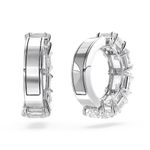 Pendientes-de-clip-Millenia-Talla-cuadrada-Blancos-Baño-de-rodio