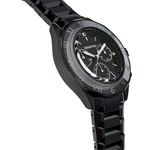 Reloj-Fabricado-en-Suiza-Brazalete-de-metal-Negro-Acabado-negro