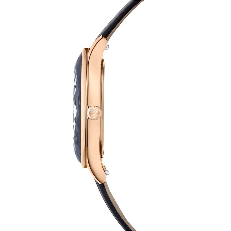 Reloj-Octea-Nova-Fabricado-en-Suiza-Correa-de-piel-Negro-Acabado-tono-oro-rosa