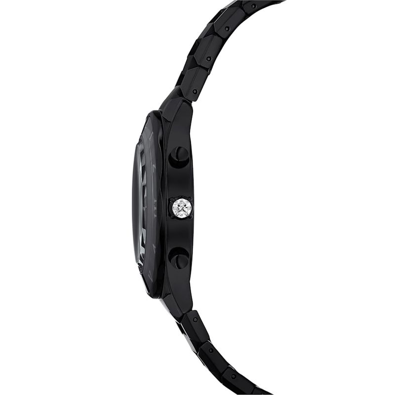 Reloj-Fabricado-en-Suiza-Brazalete-de-metal-Negro-Acabado-negro