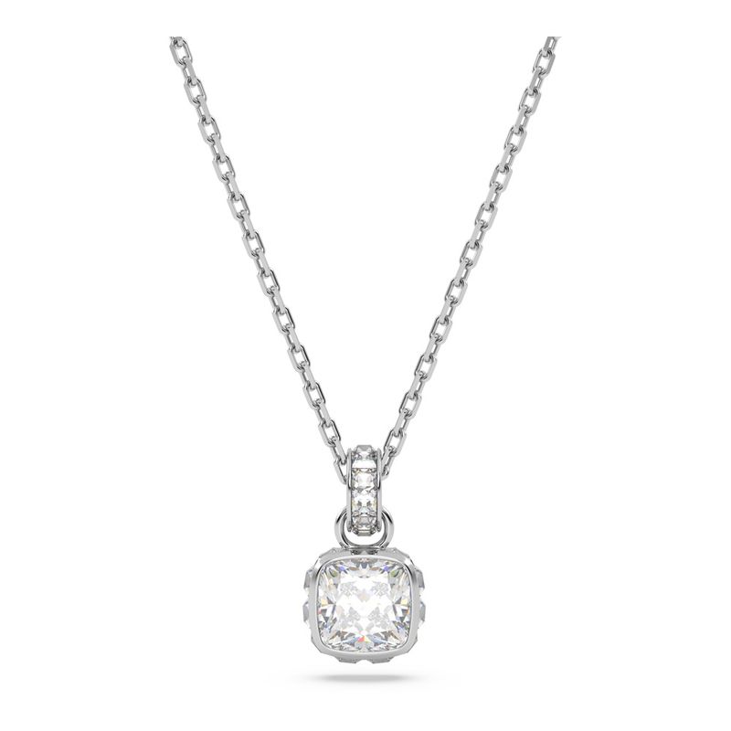 Colgante-Birthstone-Talla-cuadrada-Abril-Blanco-Baño-de-rodio