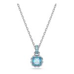 Colgante-Birthstone-Talla-cuadrada-Diciembre-Azul-Baño-de-rodio