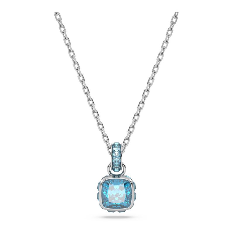 Colgante-Birthstone-Talla-cuadrada-Diciembre-Azul-Baño-de-rodio