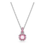 Colgante-Birthstone-Talla-cuadrada-Octubre-Rosa-Baño-de-rodio
