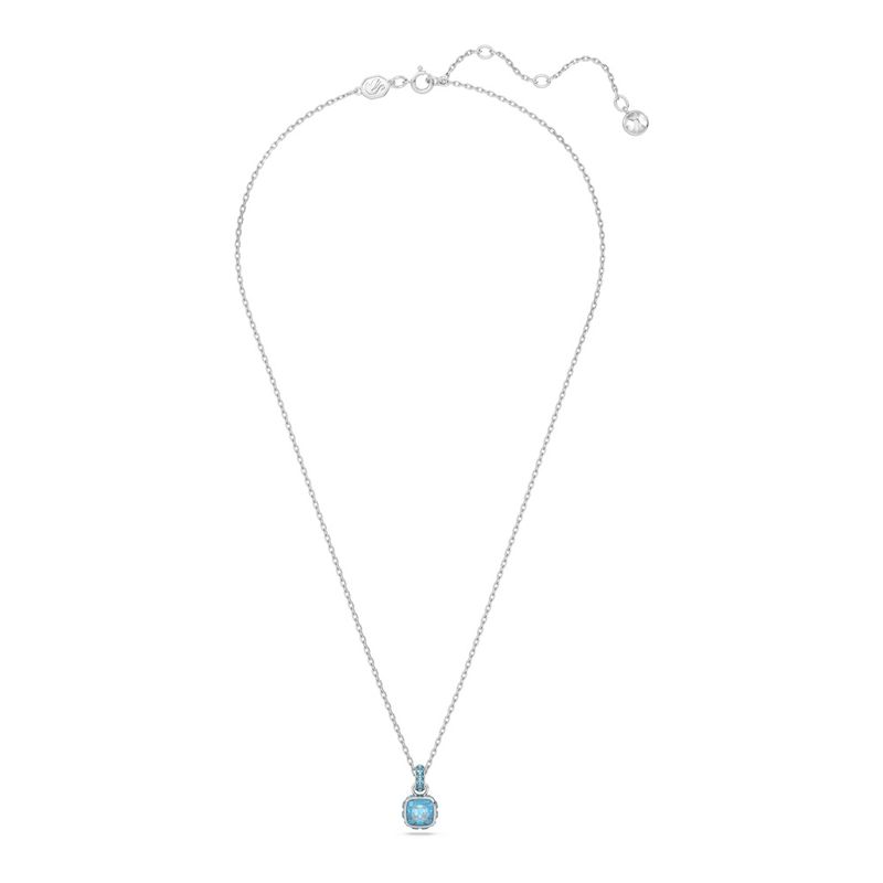 Colgante-Birthstone-Talla-cuadrada-Diciembre-Azul-Baño-de-rodio